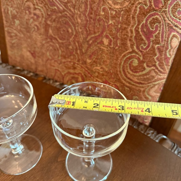 Bride and Groom Clear Glass Champagne Coupes - Picture 8 of 10